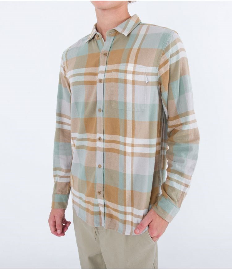 Hurley Shirt Flannel Portland Organic Golden Doodle | 45VBOLCMG