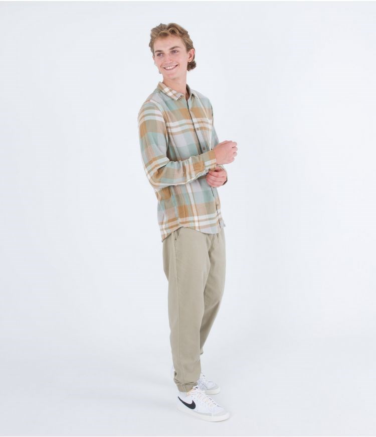 Hurley Shirt Flannel Portland Organic Golden Doodle | 45VBOLCMG