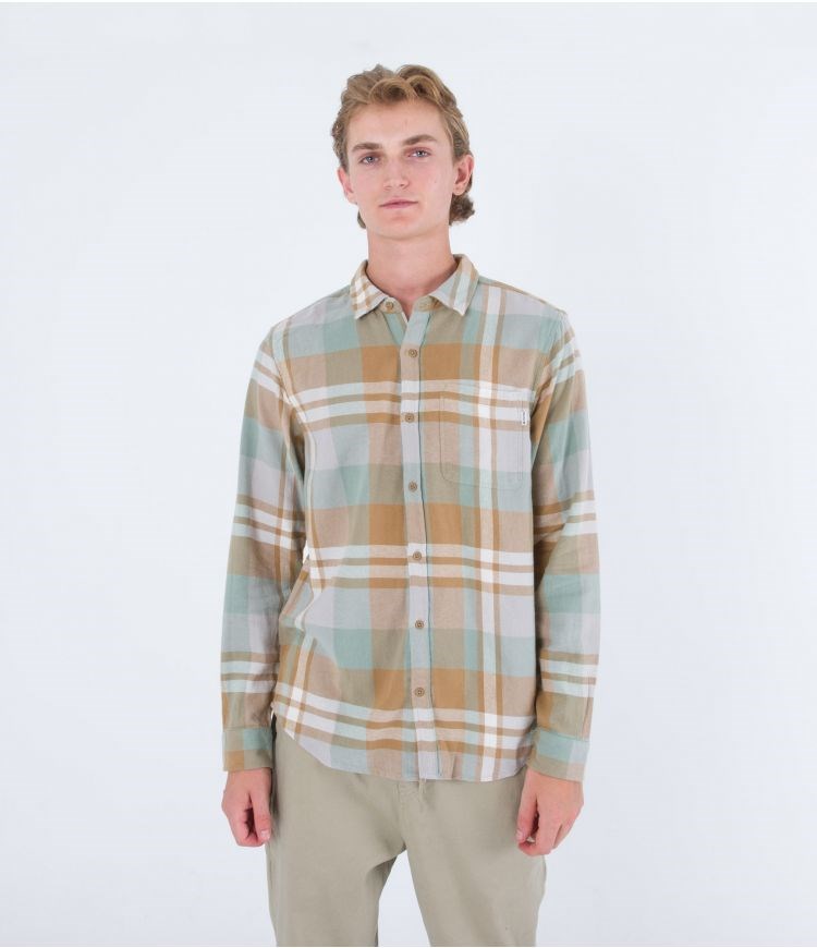 Hurley Shirt Flannel Portland Organic Golden Doodle | 45VBOLCMG