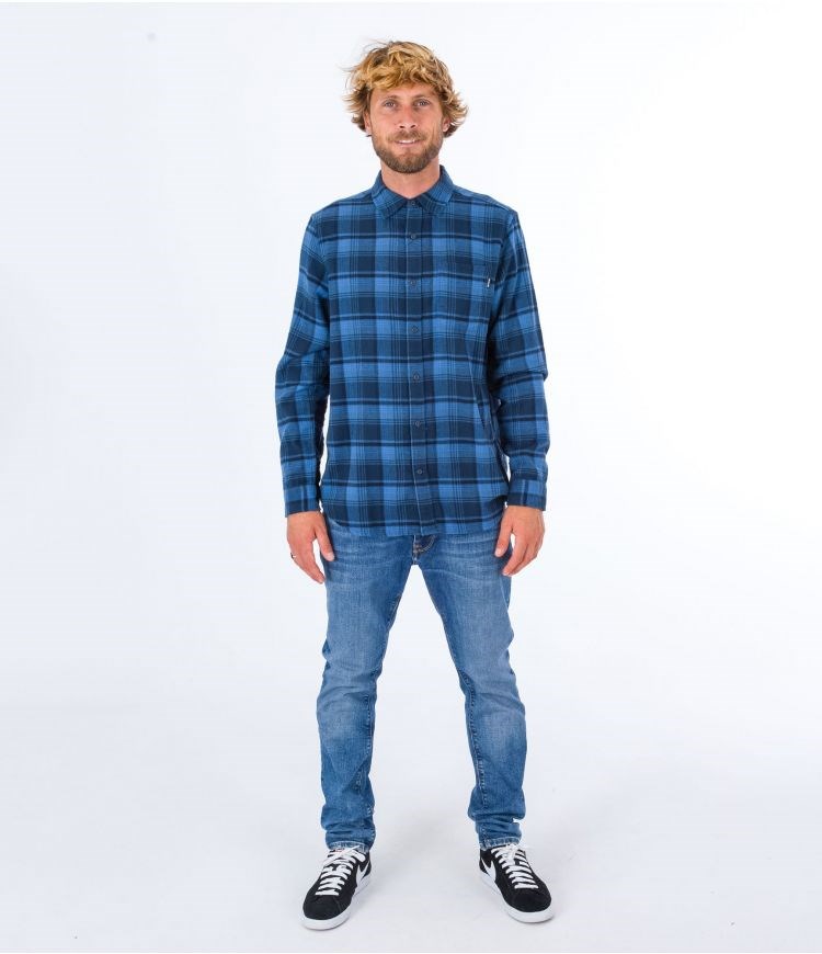 Hurley Shirt Flannel Portland Organic Navy | 57SNPHKEV