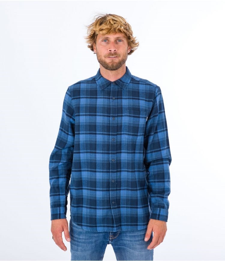 Hurley Shirt Flannel Portland Organic Navy | 57SNPHKEV