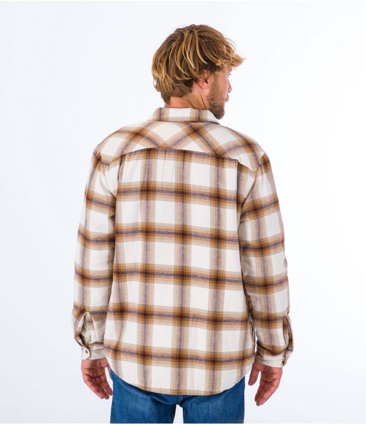 Hurley Shirt Flannel Portland Sherpa Gefütterte Barely Bone | 62FRESMYG