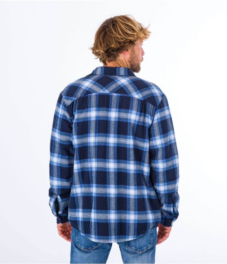 Hurley Shirt Flannel Portland Sherpa Gefütterte Navy | 78GVUREJF
