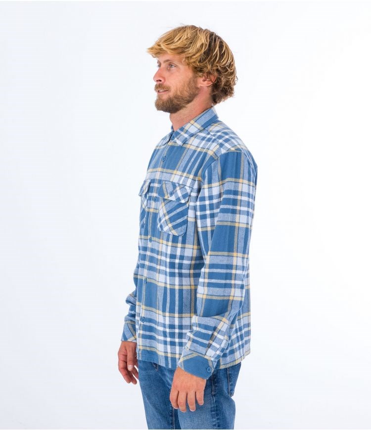 Hurley Shirt Flannel Santa Cruz Shoreline Tiefes | 94SGFMWXP