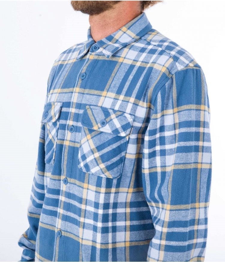 Hurley Shirt Flannel Santa Cruz Shoreline Tiefes | 94SGFMWXP