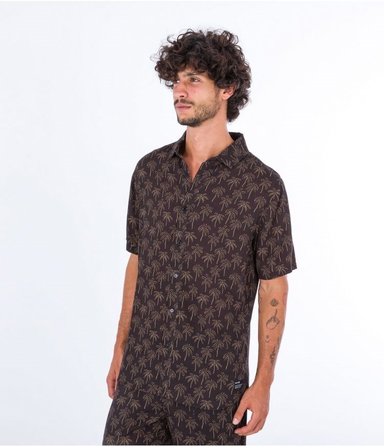 Hurley Shirt Kurzes Sleeve Coast Schwarz | 62QIKOFNC