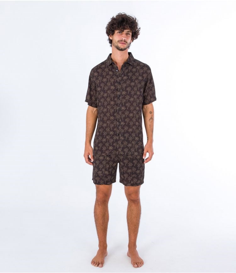 Hurley Shirt Kurzes Sleeve Coast Schwarz | 62QIKOFNC