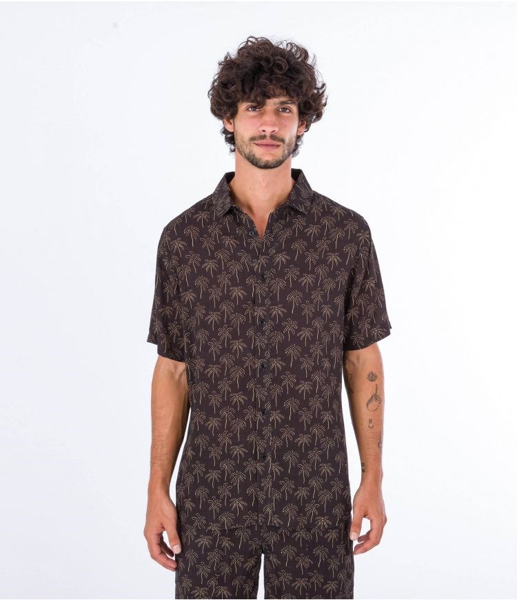 Hurley Shirt Kurzes Sleeve Coast Schwarz | 62QIKOFNC