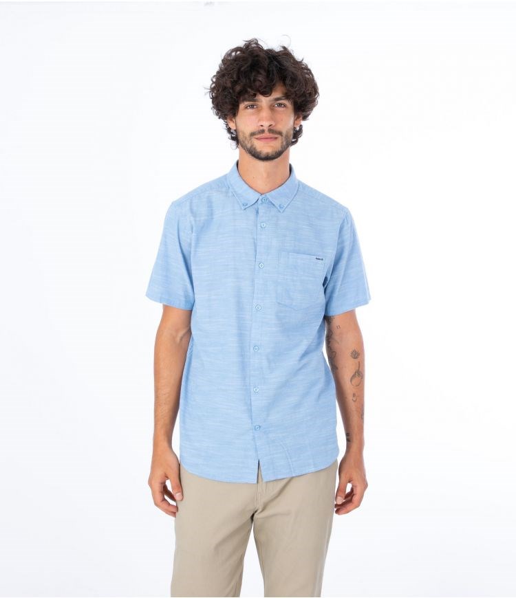 Hurley Shirt Kurzes Sleeve O&o Stretch Blau | 25XRENHVA