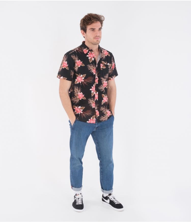 Hurley Shirt Kurzes Sleeve Org Wedge Schwarz | 45IWUJSTN
