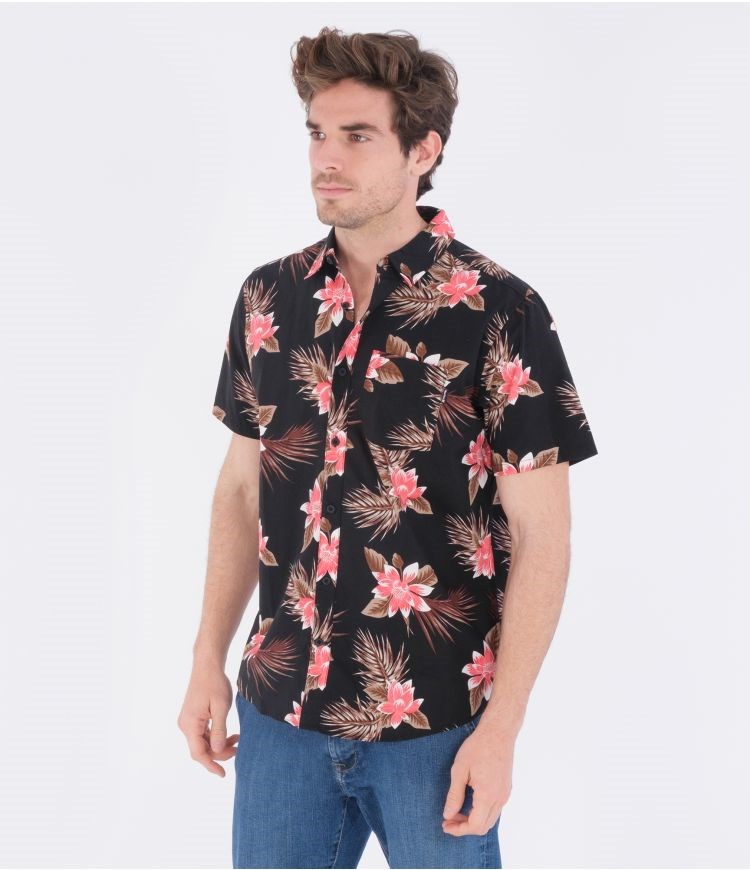 Hurley Shirt Kurzes Sleeve Org Wedge Schwarz | 45IWUJSTN
