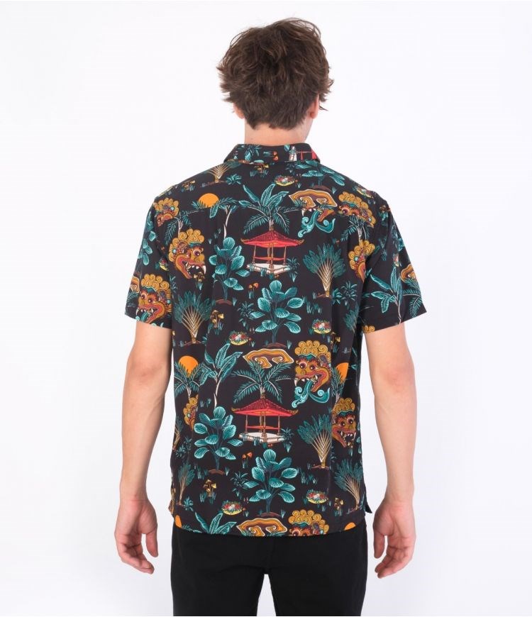 Hurley Shirt Kurzes Sleeve Rincon Schwarz | 95OJYCNDG