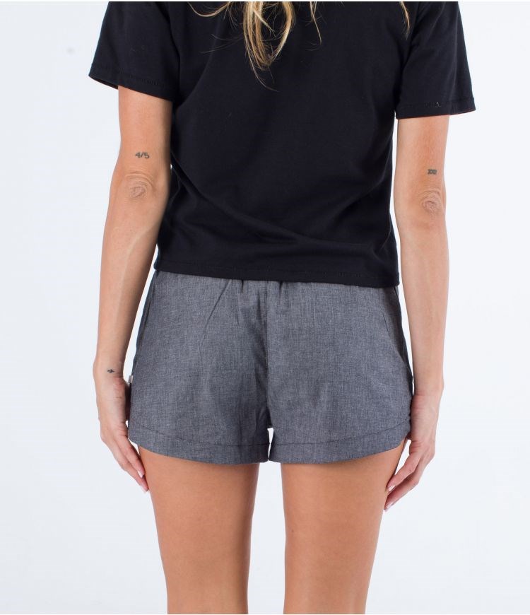 Hurley Shorts High Waisted Cindy Chambray Schwarz | 81VPCJZYD
