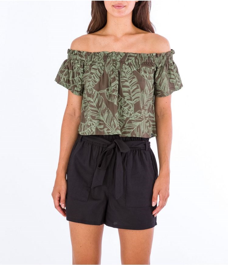 Hurley Shorts Tessa Paperbag Caviar | 60HRTDYBI