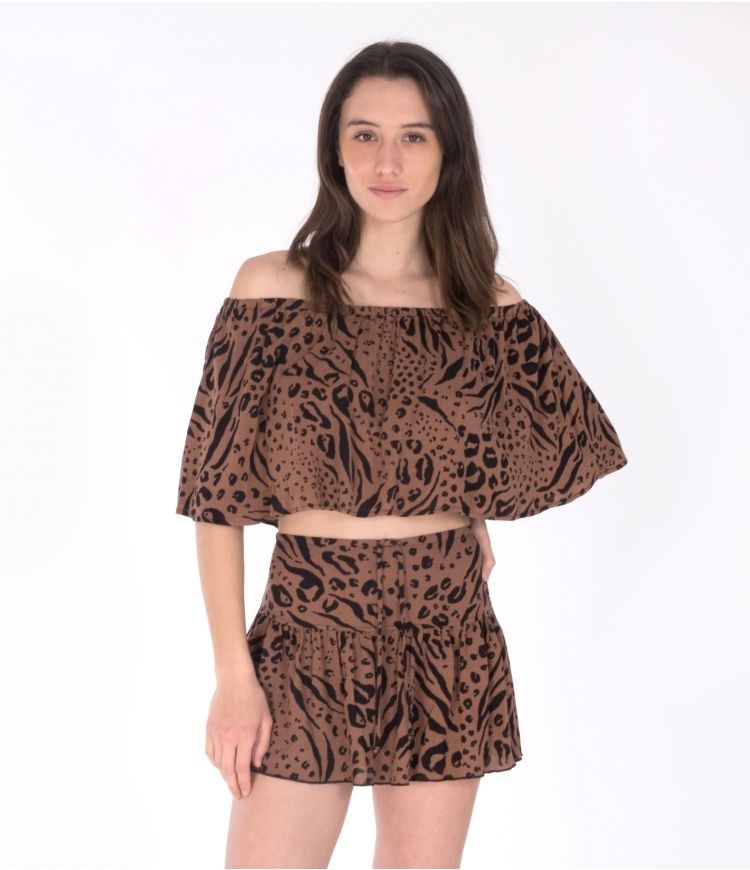 Hurley Skirt Mini Fluid Animix Animix Latte | 02NARBEFJ