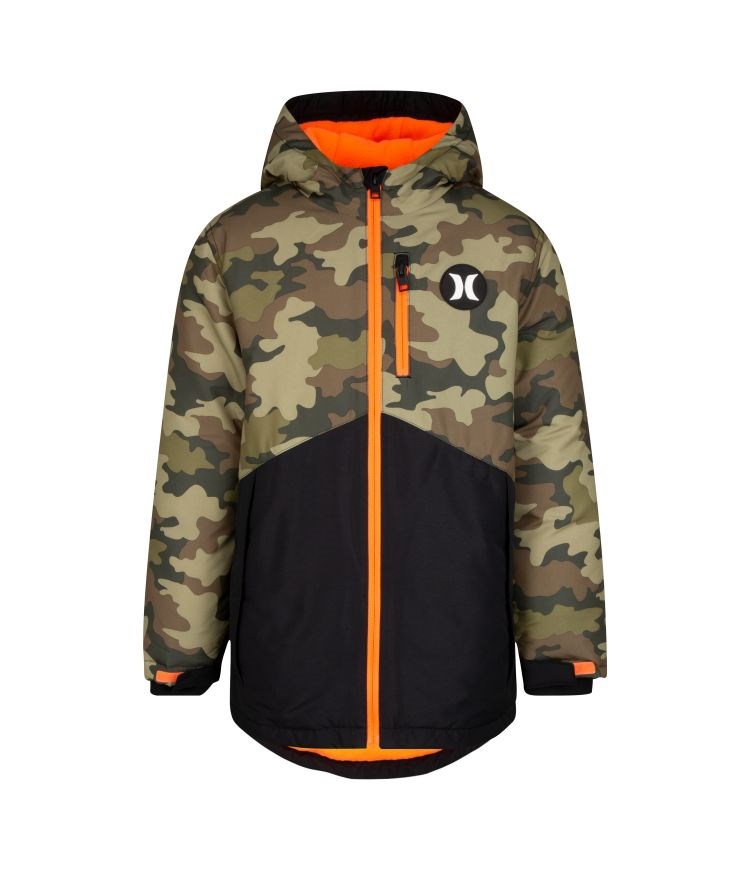 Hurley Snow Jacket Boy – Hurley Grün Camouflage | 86QZYEGVI