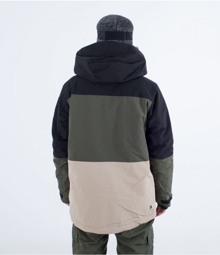 Hurley Snow Jacket Rutland Schwarz Khaki Khaki | 49JHODPYN