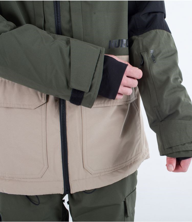 Hurley Snow Jacket Rutland Schwarz Khaki Khaki | 49JHODPYN