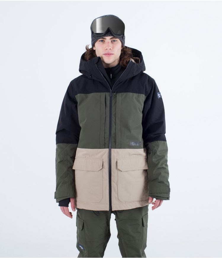 Hurley Snow Jacket Rutland Schwarz Khaki Khaki | 49JHODPYN