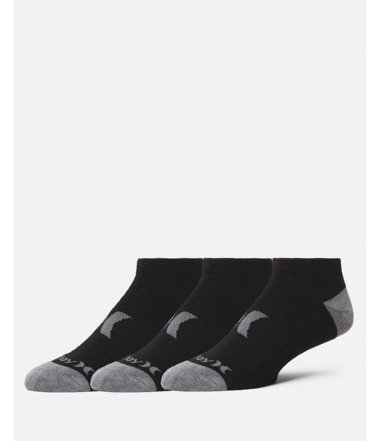 Hurley Socks 3 Pack Icon Newprint Or Black/Wht | 81RFBCHKN