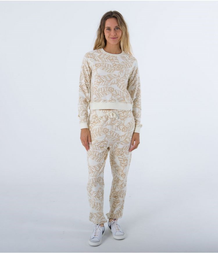 Hurley Sweatshirt Crew Neck Aop Olivgrün | 70YTNMFQI
