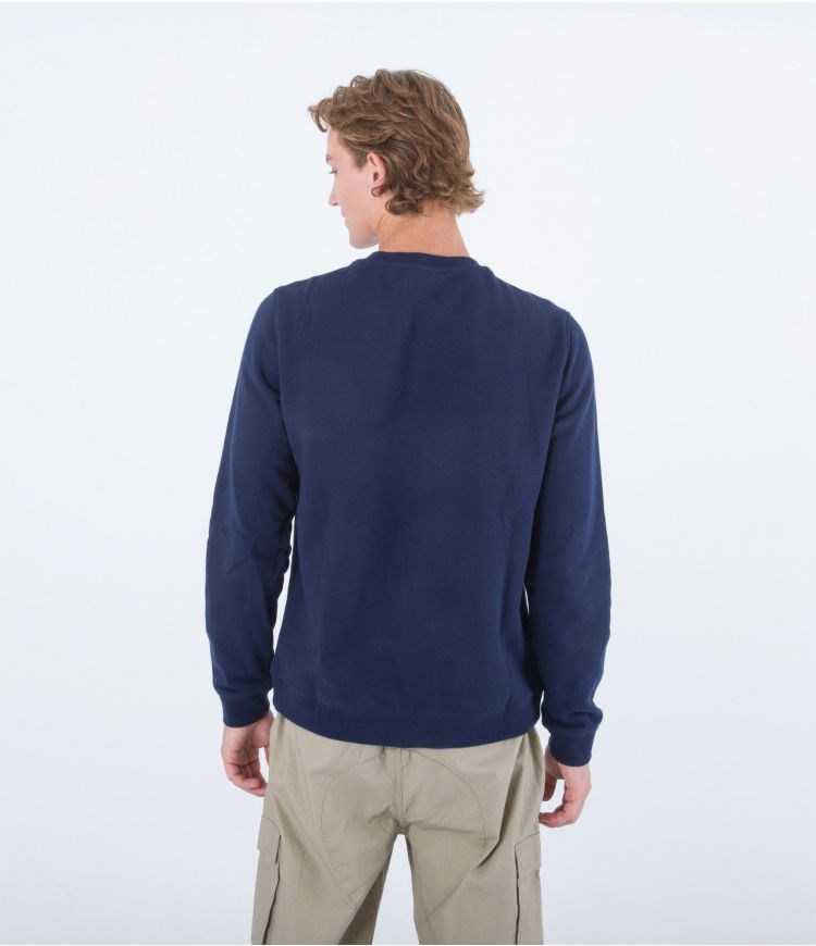 Hurley Sweatshirt Crew Neck Applique Schwarz | 06XBMTLYD