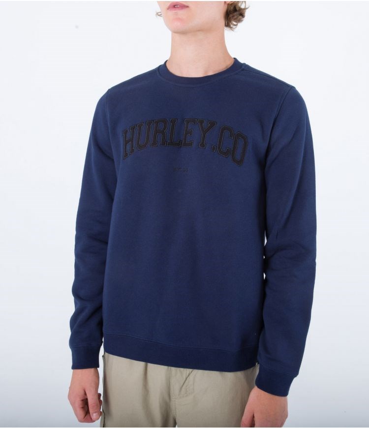 Hurley Sweatshirt Crew Neck Applique Schwarz | 06XBMTLYD