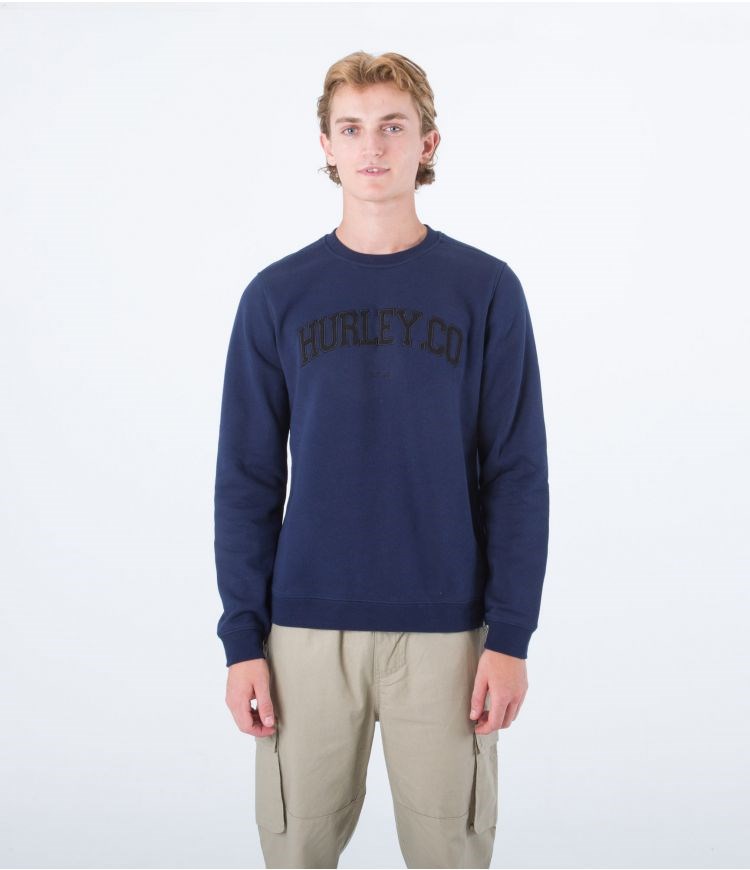 Hurley Sweatshirt Crew Neck Applique Schwarz | 06XBMTLYD