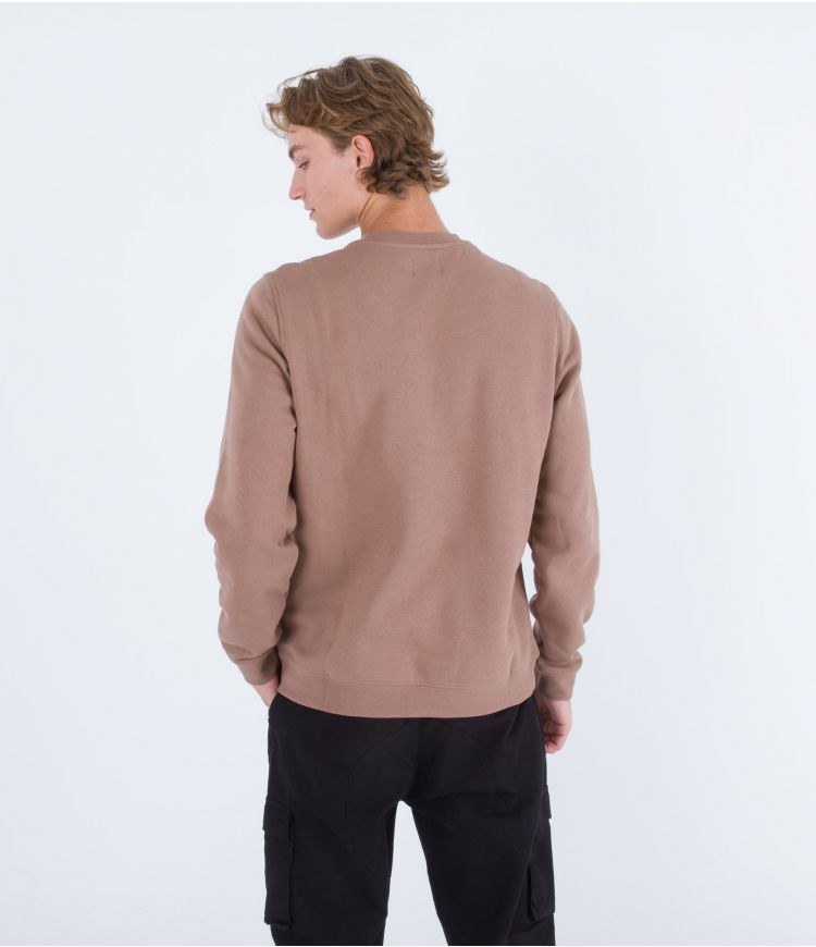 Hurley Sweatshirt Crew Neck Applique Taupe Haze | 29NOYHTEG