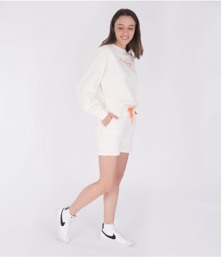 Hurley Sweatshirt Crew Neck Oceancare O&o Script Marshmallow | 56DQSJAYC