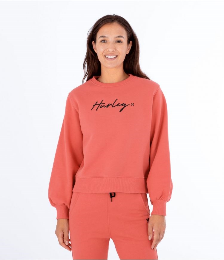 Hurley Sweatshirt Crew Neck Oceancare O&o Script Rot | 89VEKWANM