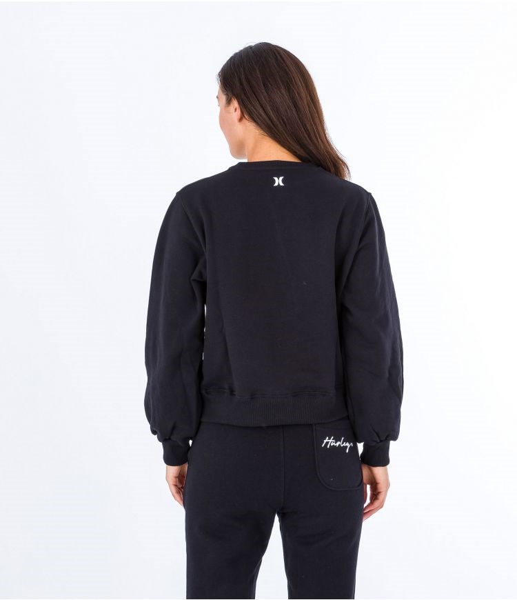 Hurley Sweatshirt Crew Neck Oceancare O&o Script Schwarz | 94YPBAUFD