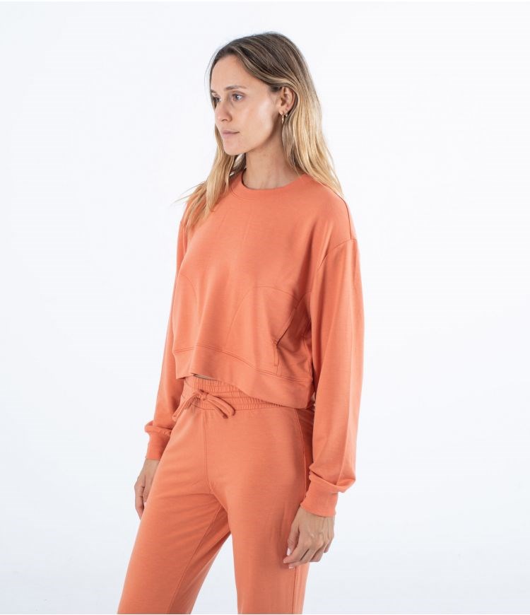 Hurley Sweatshirt Oversize Easy Carnelian | 05CVXHTWA