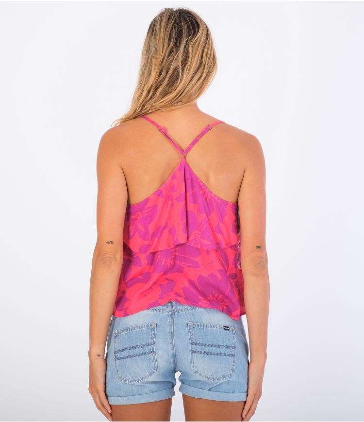 Hurley T-shirt Kurzes Sleeve Ali Layered Hawaiian Garden | 32JVYLRNB