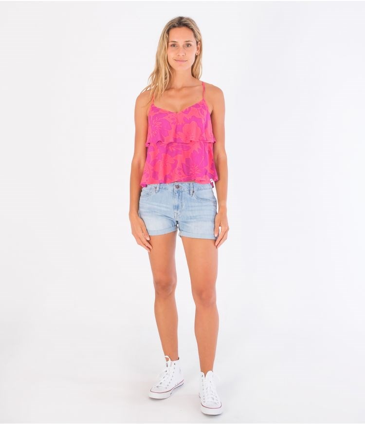 Hurley T-shirt Kurzes Sleeve Ali Layered Hawaiian Garden | 32JVYLRNB