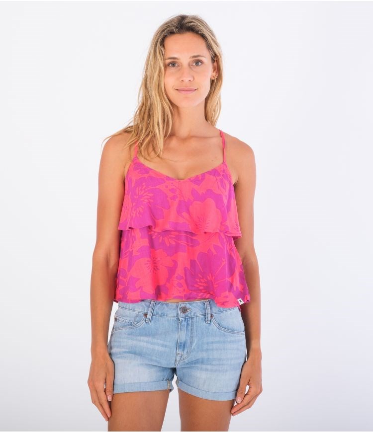 Hurley T-shirt Kurzes Sleeve Ali Layered Hawaiian Garden | 32JVYLRNB