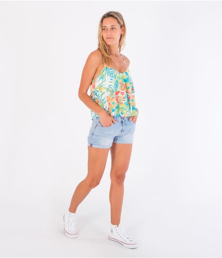 Hurley T-shirt Kurzes Sleeve Ali Layered Knock Out | 72VRNCAQZ