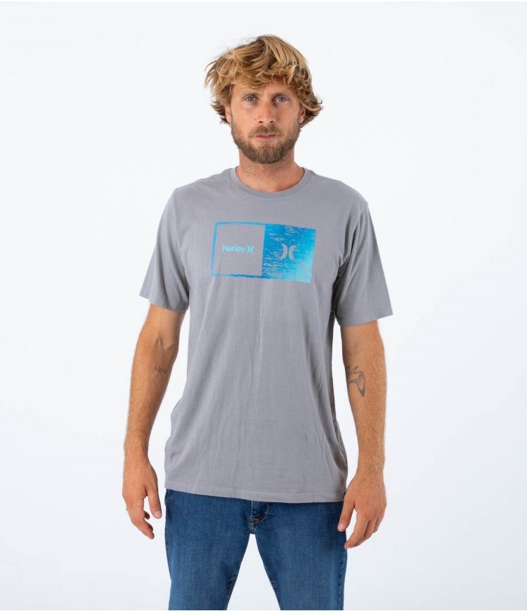 Hurley T-shirt Kurzes Sleeve Evd Wash Halfer Gradient Grau | 25IXFKCQS