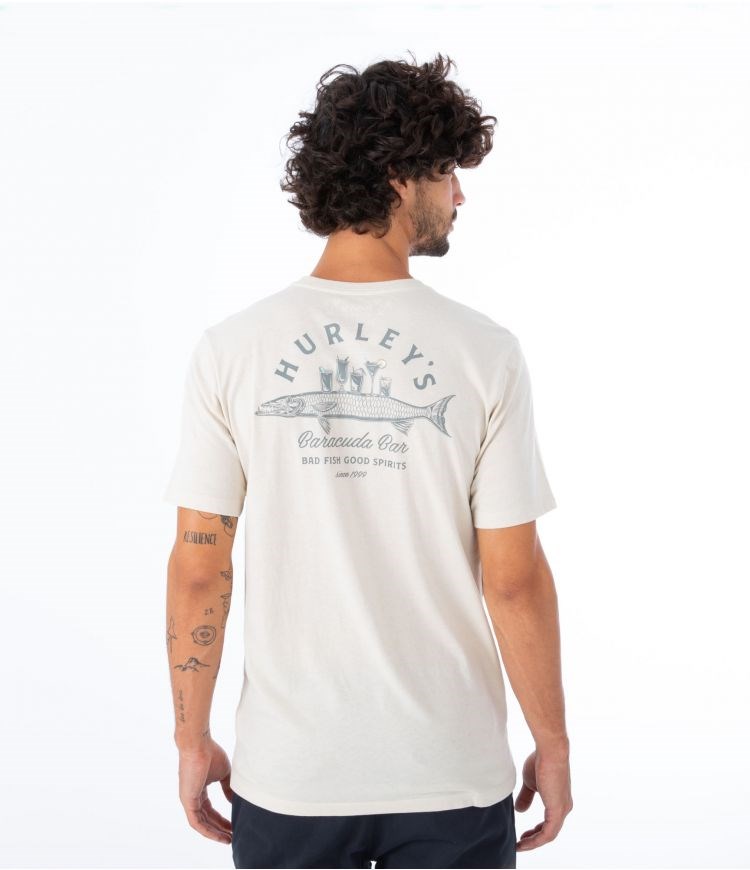 Hurley T-shirt Kurzes Sleeve Everyday Baracuda Bar Bone | 95DEVWKQA