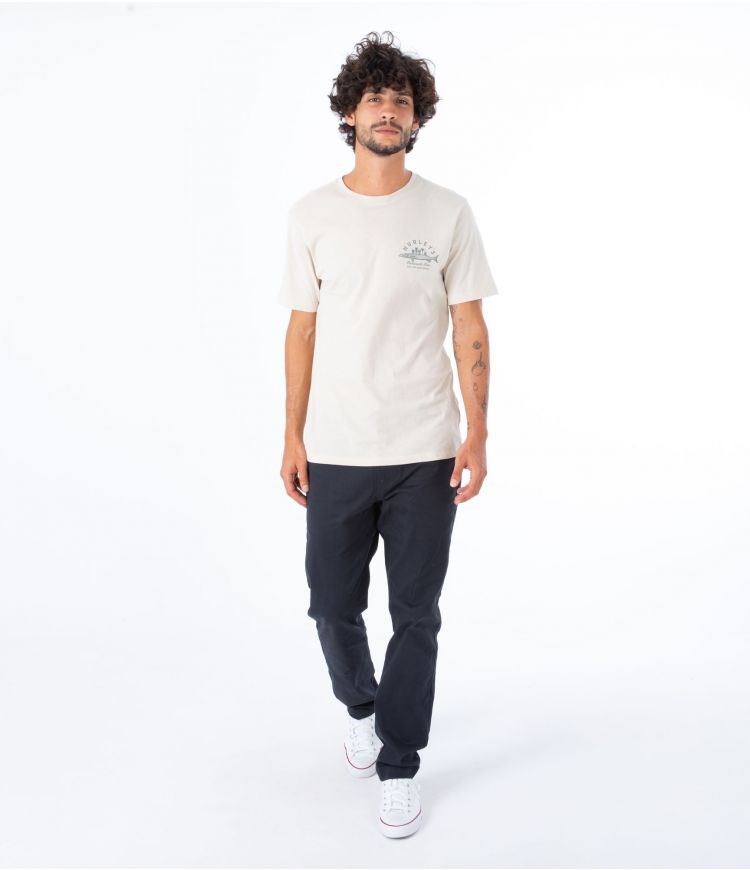 Hurley T-shirt Kurzes Sleeve Everyday Baracuda Bar Bone | 95DEVWKQA