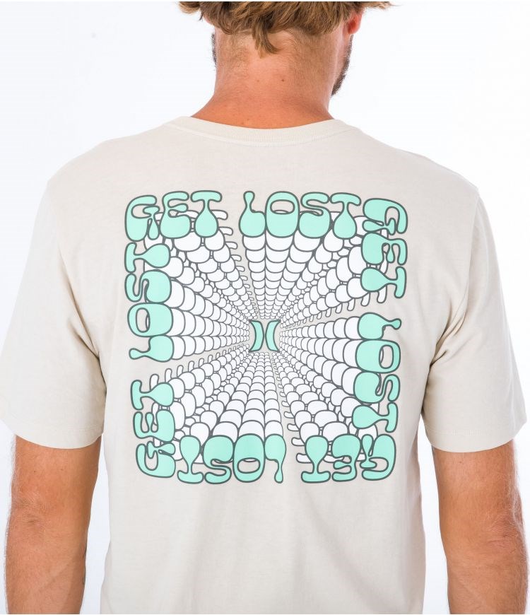 Hurley T-shirt Kurzes Sleeve Everyday Explore Lost Square Bone | 37DFZWOHV