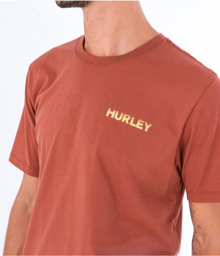 Hurley T-shirt Kurzes Sleeve Everyday Explore Reflector Zion Rust | 62RMUXBQD