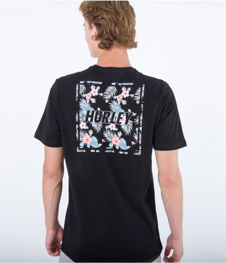 Hurley T-shirt Kurzes Sleeve Everyday Four Corners Schwarz | 67WTQFSMO