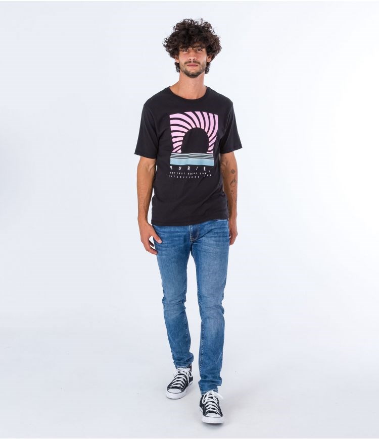 Hurley T-shirt Kurzes Sleeve Everyday Horizon Schwarz | 79YRHFZET