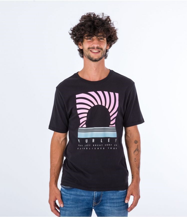 Hurley T-shirt Kurzes Sleeve Everyday Horizon Schwarz | 79YRHFZET