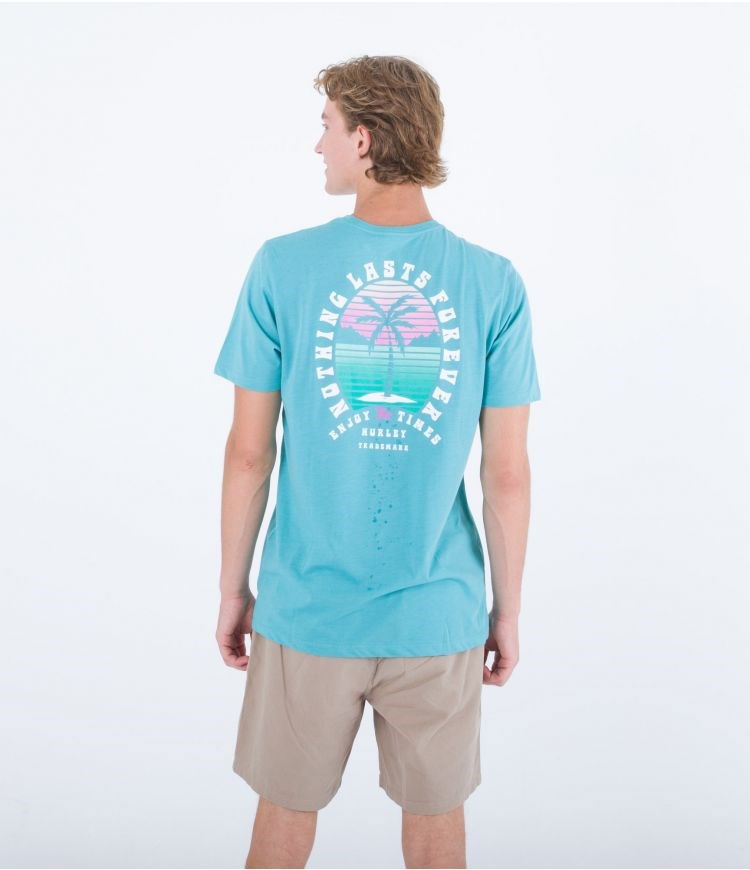 Hurley T-shirt Kurzes Sleeve Everyday Nothing Lasts Forever Wave Runner | 07TJWAVSN