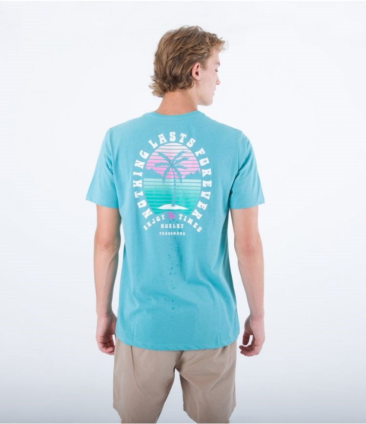 Hurley T-shirt Kurzes Sleeve Everyday Nothing Lasts Forever Wave Runner | 07TJWAVSN