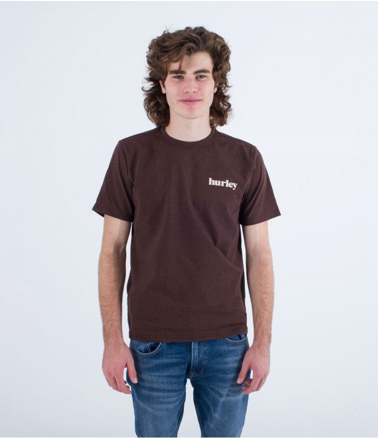 Hurley T-shirt Kurzes Sleeve Everyday Recycled Lowers Puff Braun | 01DUZCWSI