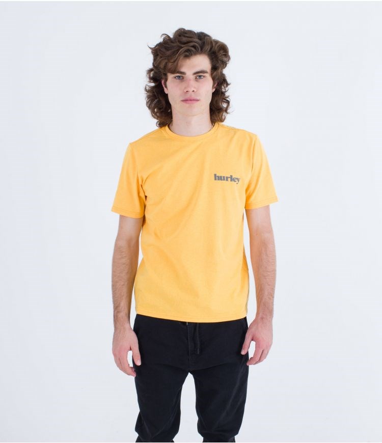 Hurley T-shirt Kurzes Sleeve Everyday Recycled Lowers Puff Buttersauce | 52NMTBQZV