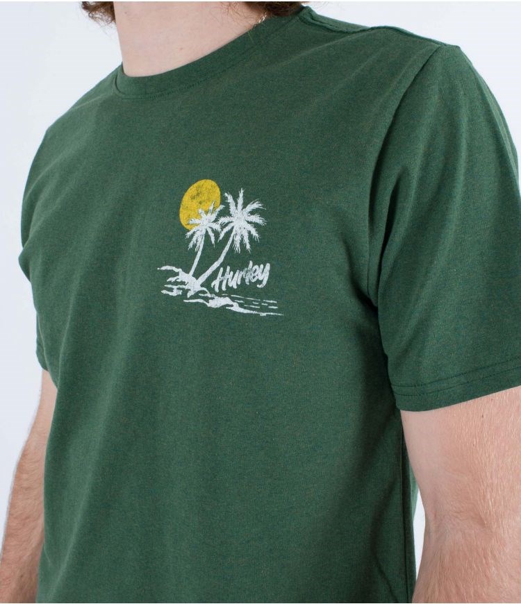 Hurley T-shirt Kurzes Sleeve Everyday Recycled Little Vacay Jungle | 75ICWTMNV